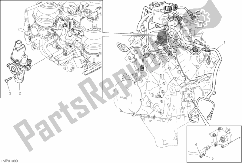 Tutte le parti per il Impianto Elettrico Motore del Ducati Superbike Panigale V4 S Brasil 1100 2019